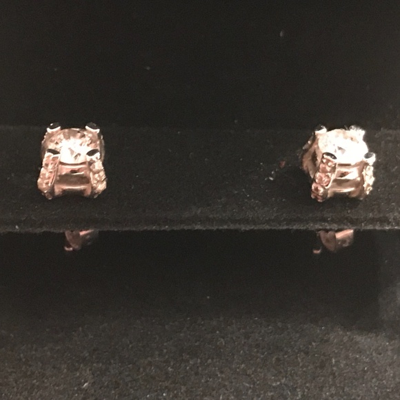 Natural Diamond 1 Carat Total Weight Studs - 14K White Gold - Picture 13 of 15